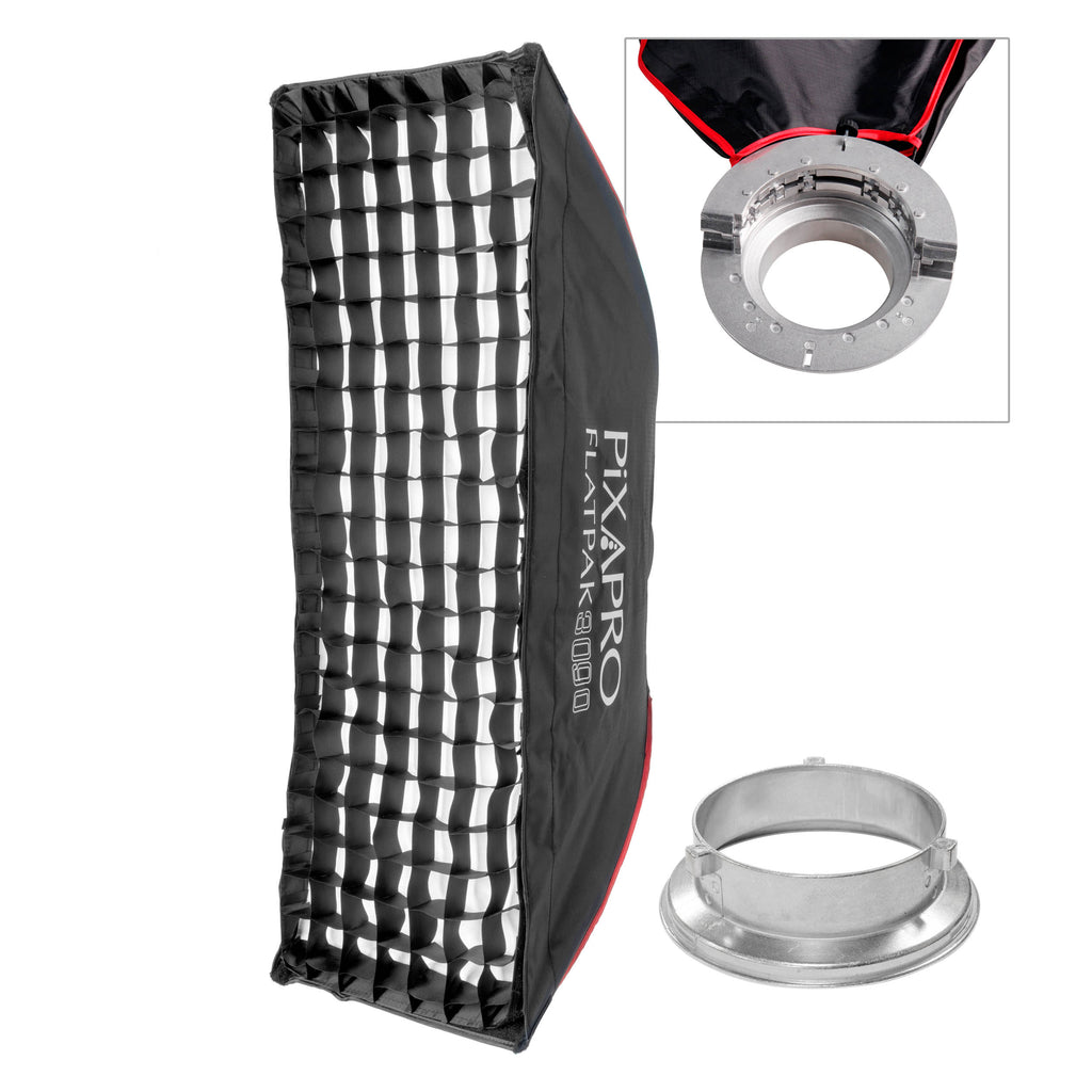 30x90cm Two-Diffusion FlatPak Strip Softbox Lighting By PixaPro