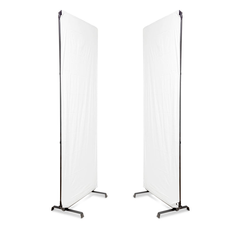1x2.4m Reversible Black/White V-Flat Frame with Matte/Opaque Fabric