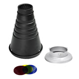 1 Set Conical Snoot Kit Flash Accessories Professional Snoot For Bowens S-Type