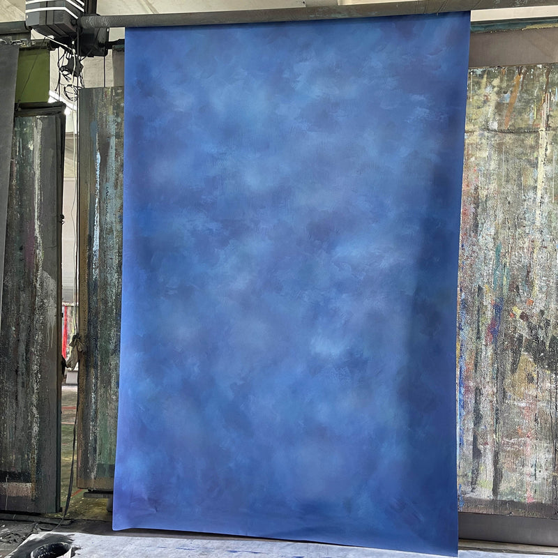Textured Hand Painted Background 2 x 3m (Cloudy Blue) (HP-NS)