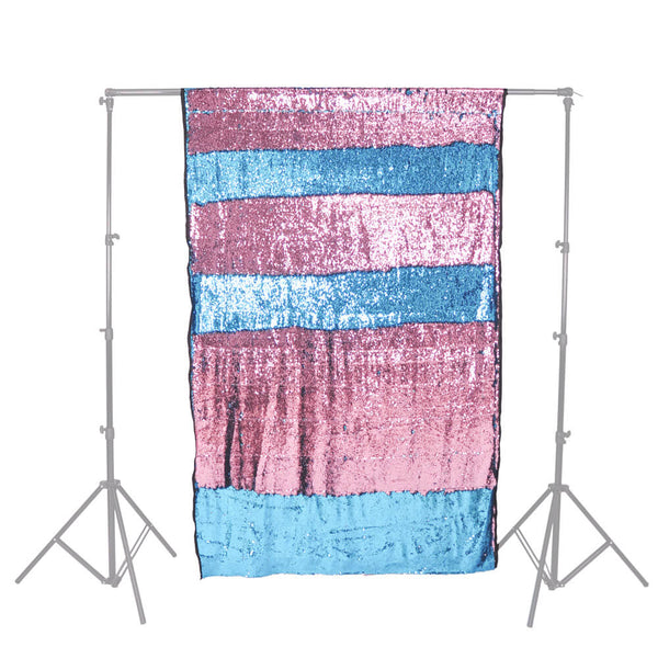 Set Shimmer Wall Pink/Light Blue Sequin Photo Drops with Stand 