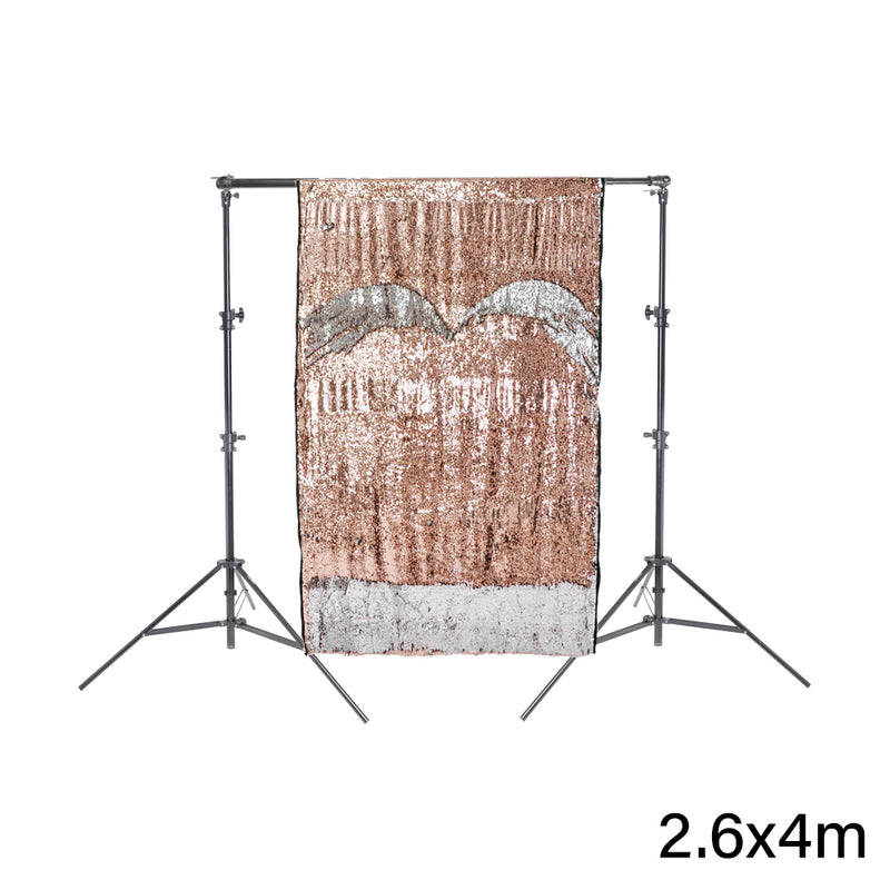 Deco Glamorous Champagne/Silver Sequin Background Stand Kit 