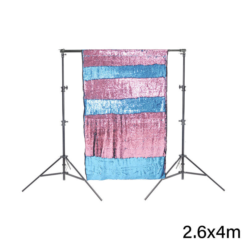 Set Shimmer Wall Pink/Light Blue Sequin Photo Drops with Stand 