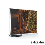 Customisable Printed Decoration Backdrops and Durable Stand Kit (Christmas Festival) 