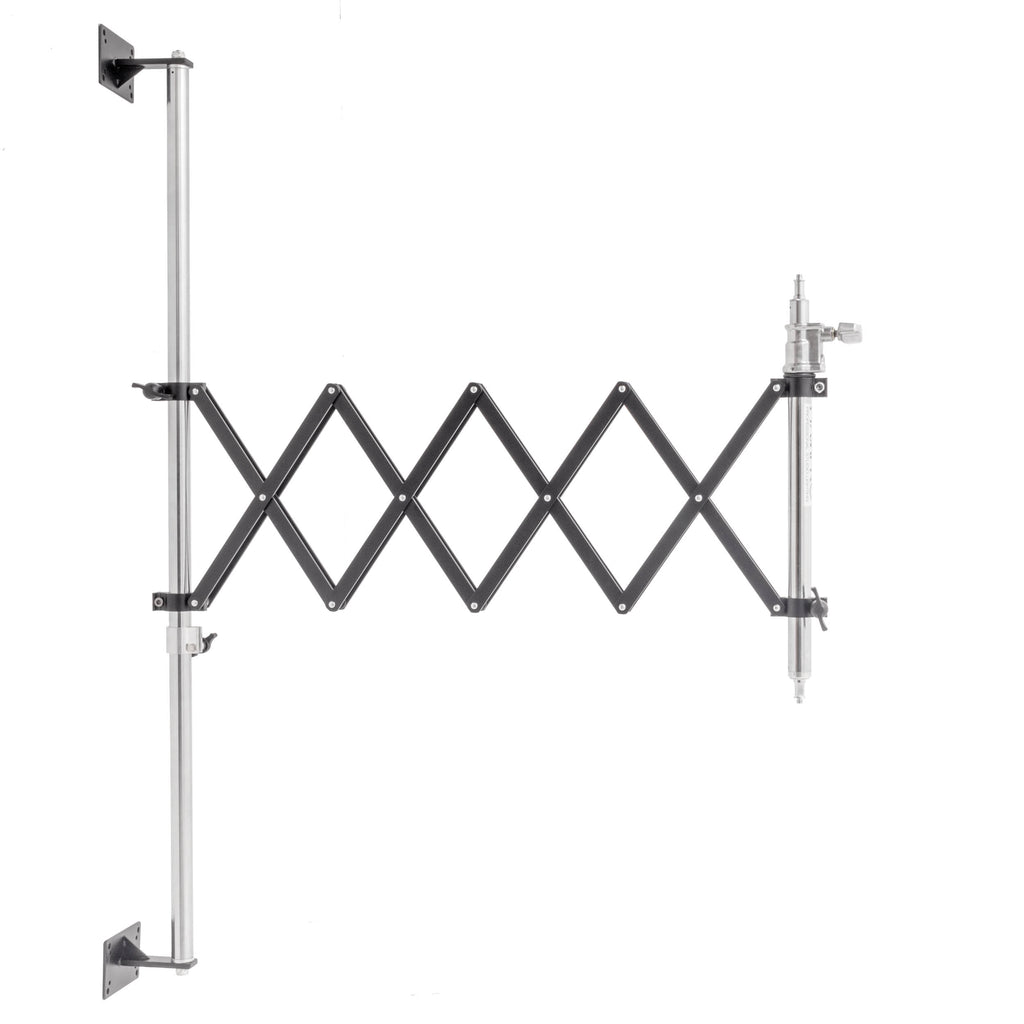 Wall-Mounted Adjustable Scissor Vertical-Mount Studio Boom Arm