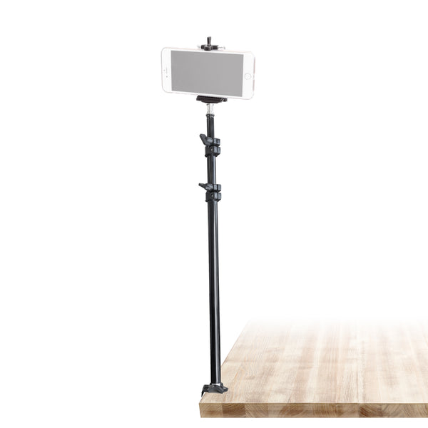 Table Stand Light Mount with Clamp & Phone Bracket Kit - PixaPro 