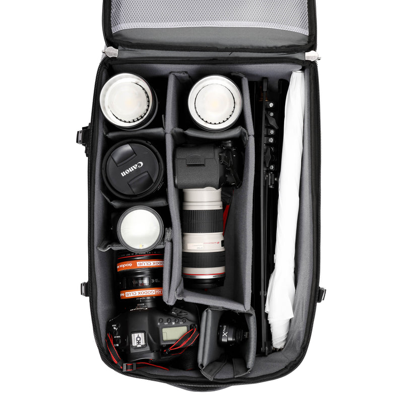 CB17 Roller case - with lighting and camera gear inside