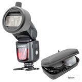 3pcs Kit Li-ION580II Speedlite Light Modifiers and Adapter Ring  _ Nikon 