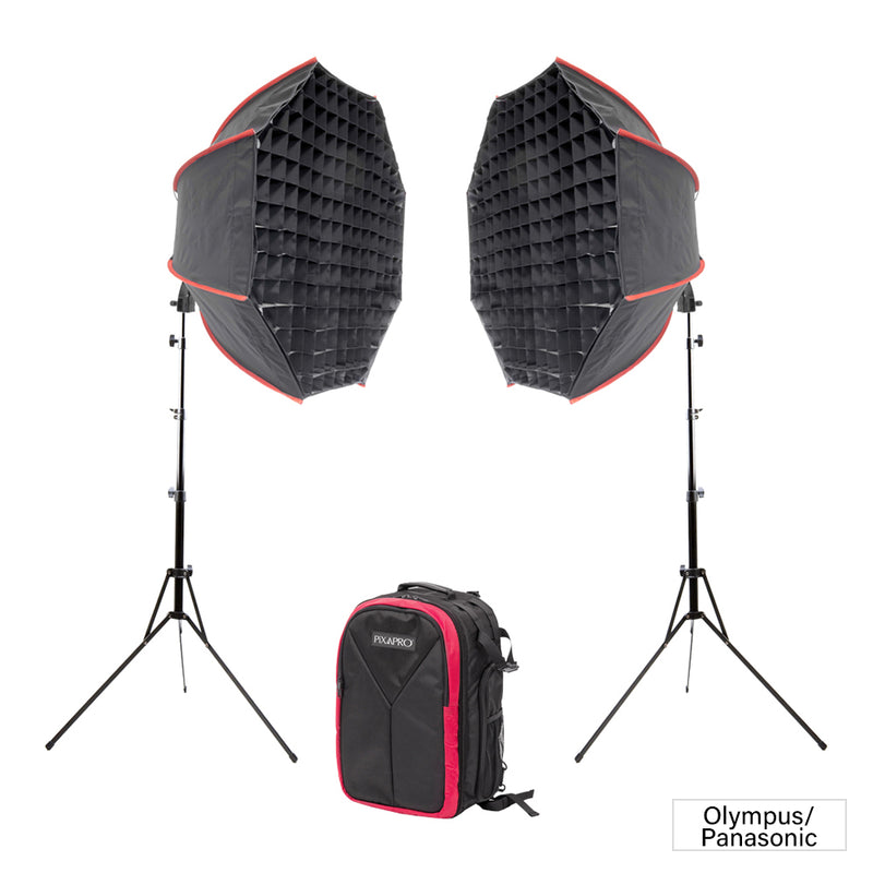 Photography Travel Lighting Kit Li-ION580III Speedlite & Backpack - Panasonic 