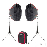 Photography Travel Lighting Kit Li-ION580III Speedlite & Backpack - Fuji 