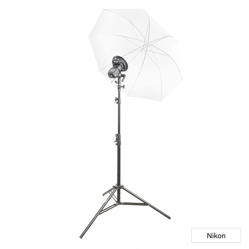 Camera Speedlite Li-ION580 MKIII with Shoot-Thru Umbrella Kit -Nikon 