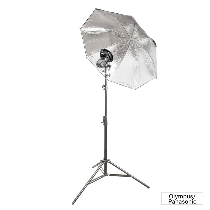 GIO1 Studio Speedlight Setup with White Umbrella Lighting Kit for Olympus and Panasonic 