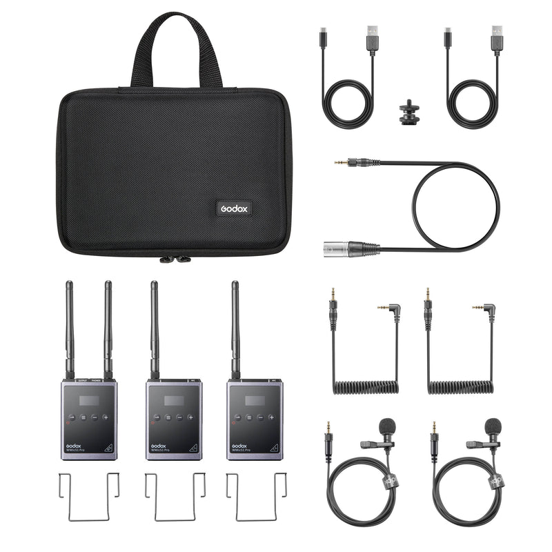 WMicS1 Pro Professional Dual-Channel Cordless UHF Mics Set