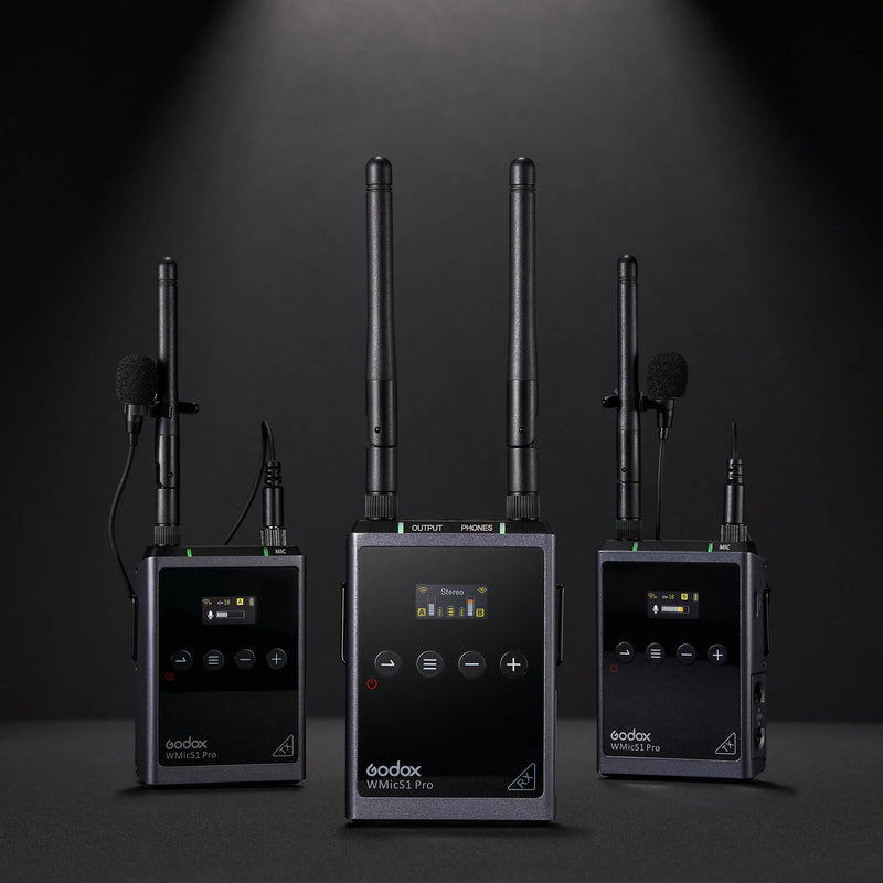 WMicS1 Pro Professional Dual-Channel Cordless UHF Mics Set