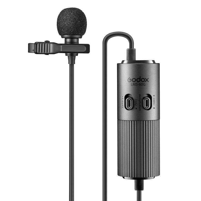 Godox Microphone LMS-60G Dual Omni-directional Lavaliere 