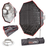 2-In-1 90cm Fast Installation Octagonal Umbrella Softbox with Grid For Mutliblitz P-Type