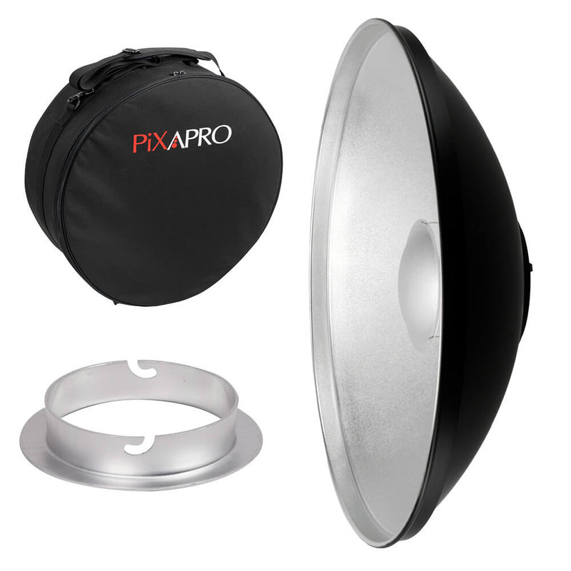 55cm (21.6") Silver Beauty Dish with Padded Carry Case For Elinchorm 