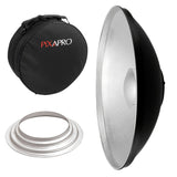 55cm (21.6") Silver Beauty Dish with Padded Carry Case For Hensel 