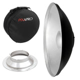 55cm (21.6") Silver Beauty Dish with Padded Carry Case For Bowens 