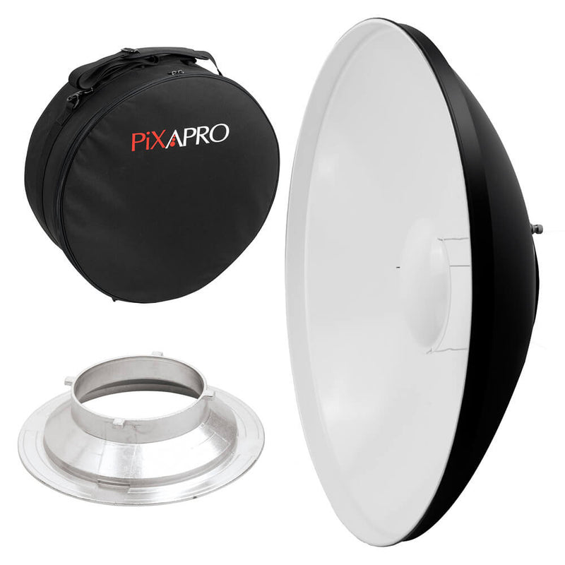 42cm (16.5") White Beauty Dish with Padded Carry Case For  Multiblitz P-Type